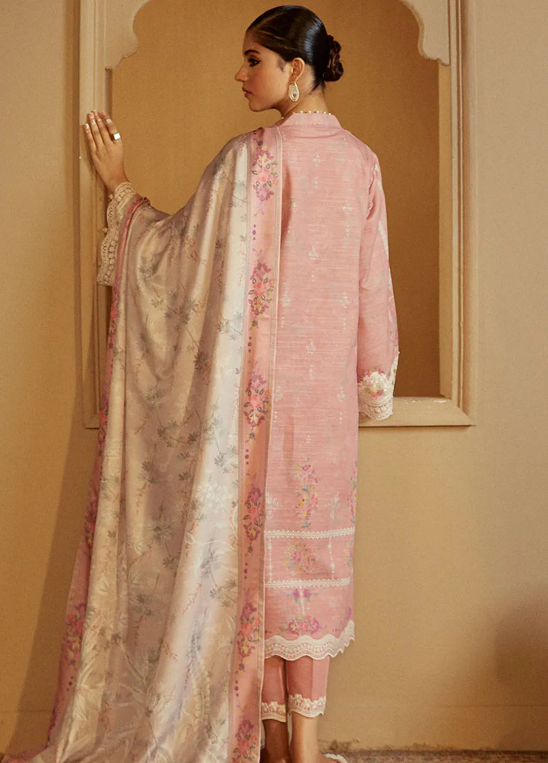 Cross Stitch Embroidered Khaddar Suits Unstitched 3 Piece CS24W Rosy Dew - Winter Collection