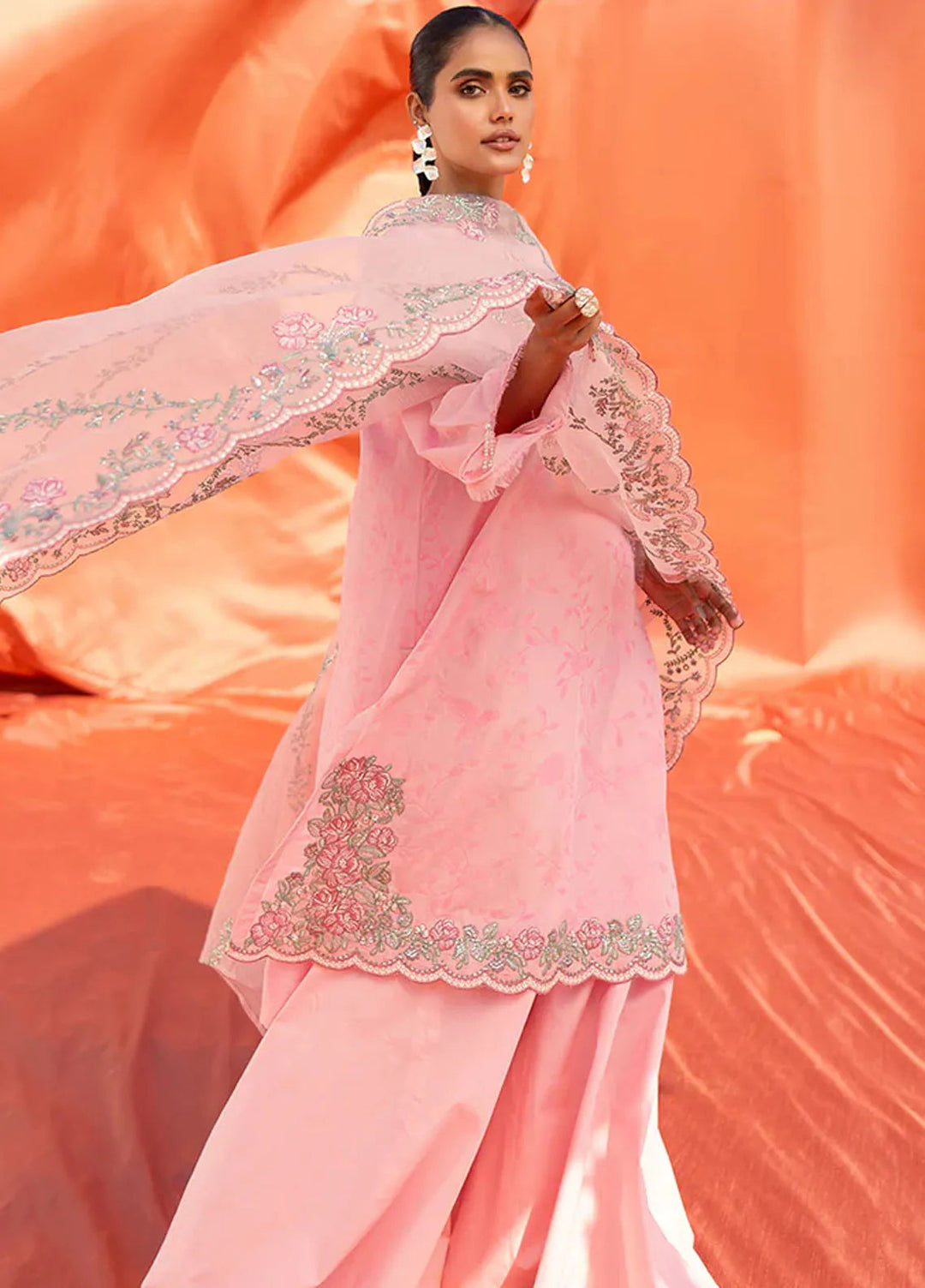 Cross Stitch Embroidered Cotton Jacquard Suit Unstitched 3 Piece CS24EL2  Cluster Glow - Summer Collection