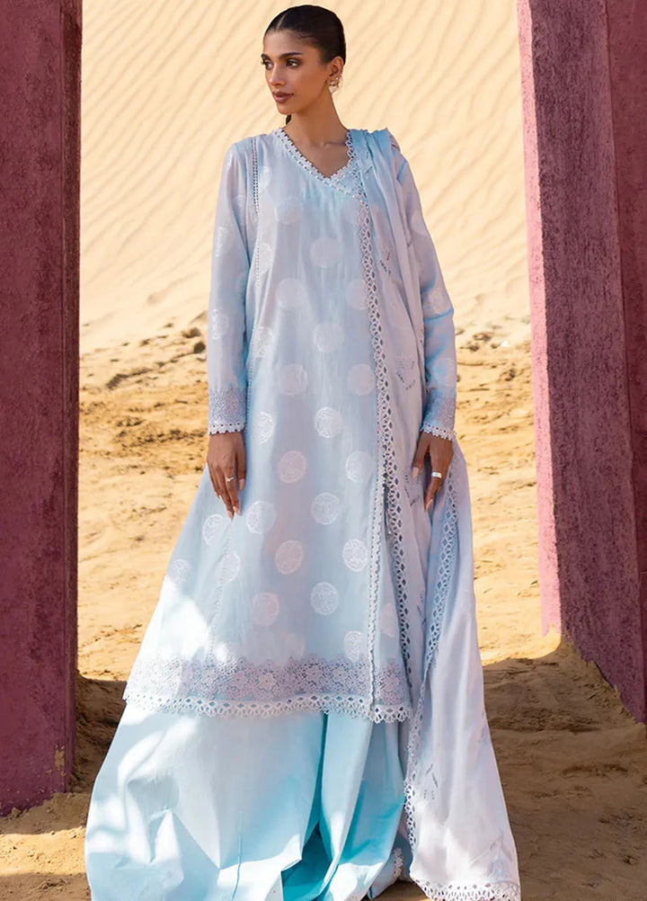 Cross Stitch Embroidered Cotton Jacquard Suit Unstitched 3 Piece CS24EL2  Crystal Glare - Summer Collection