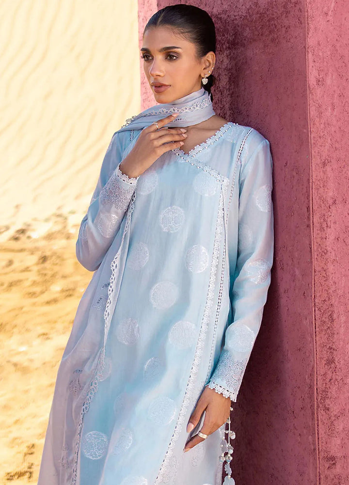 Cross Stitch Embroidered Cotton Jacquard Suit Unstitched 3 Piece CS24EL2  Crystal Glare - Summer Collection