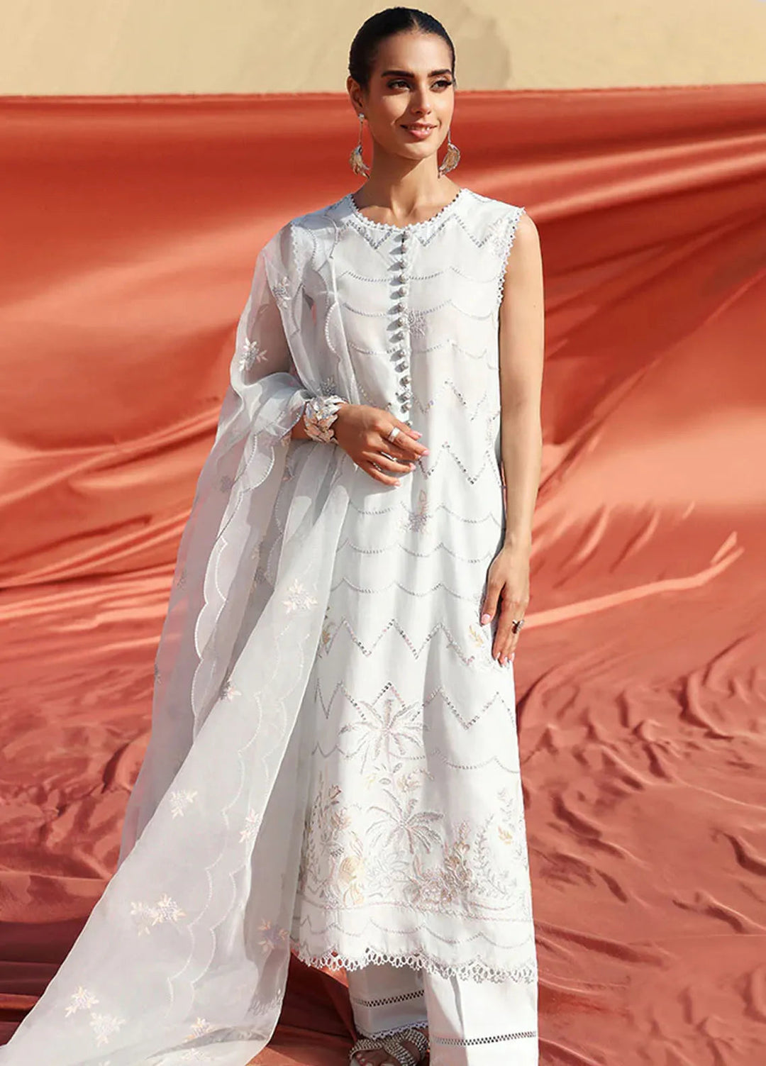 Cross Stitch Embroidered Lawn Suit Unstitched 3 Piece CS24EL2  Floral Tale - Summer Collection