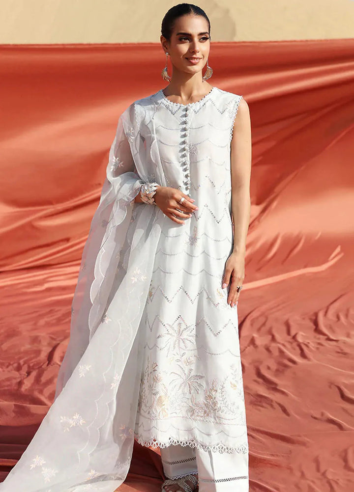 Cross Stitch Embroidered Lawn Suit Unstitched 3 Piece CS24EL2  Floral Tale - Summer Collection