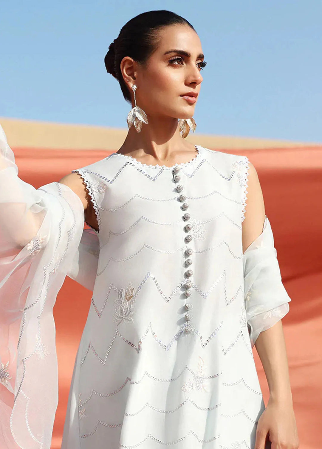 Cross Stitch Embroidered Lawn Suit Unstitched 3 Piece CS24EL2  Floral Tale - Summer Collection