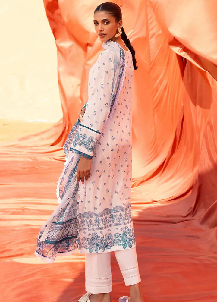 Cross Stitch Embroidered Lawn Suit Unstitched 3 Piece CS24EL2  Floret Vogue - Summer Collection