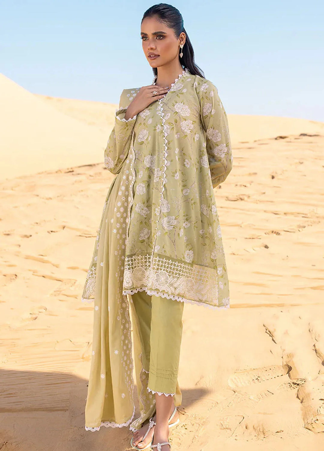 Cross Stitch Embroidered Lawn Suit Unstitched 3 Piece CS24EL2  Ivy Verdell - Summer Collection