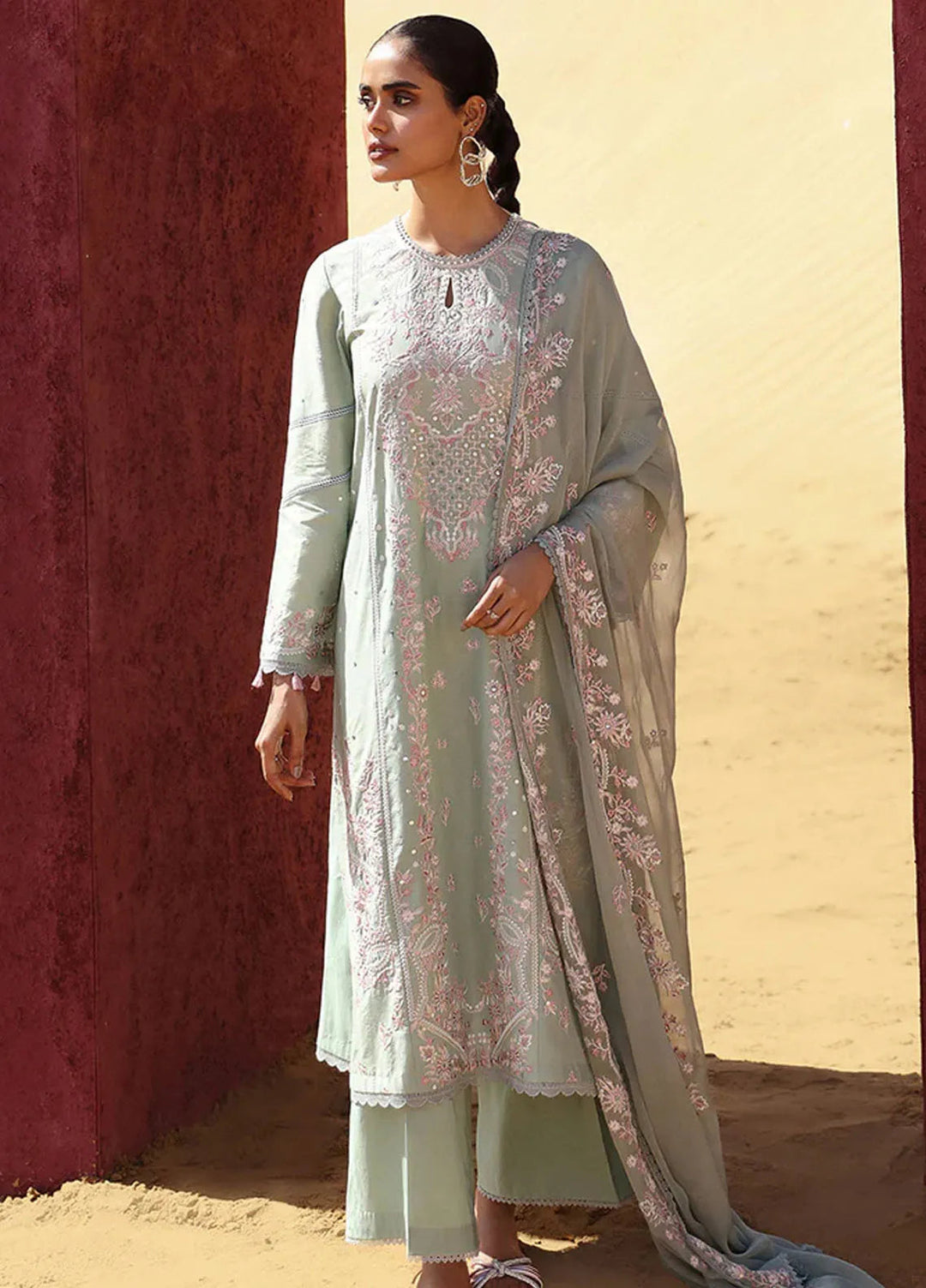 Cross Stitch Embroidered Lawn Suit Unstitched 3 Piece CS24EL2  Mystic Verve - Summer Collection