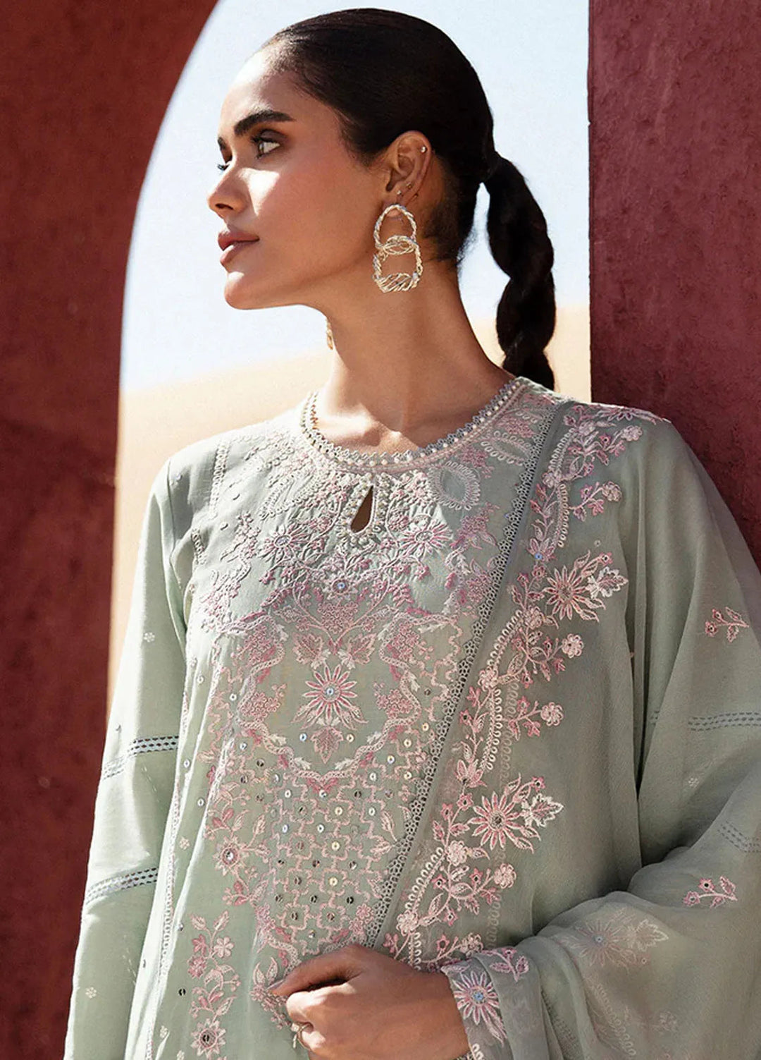 Cross Stitch Embroidered Lawn Suit Unstitched 3 Piece CS24EL2  Mystic Verve - Summer Collection