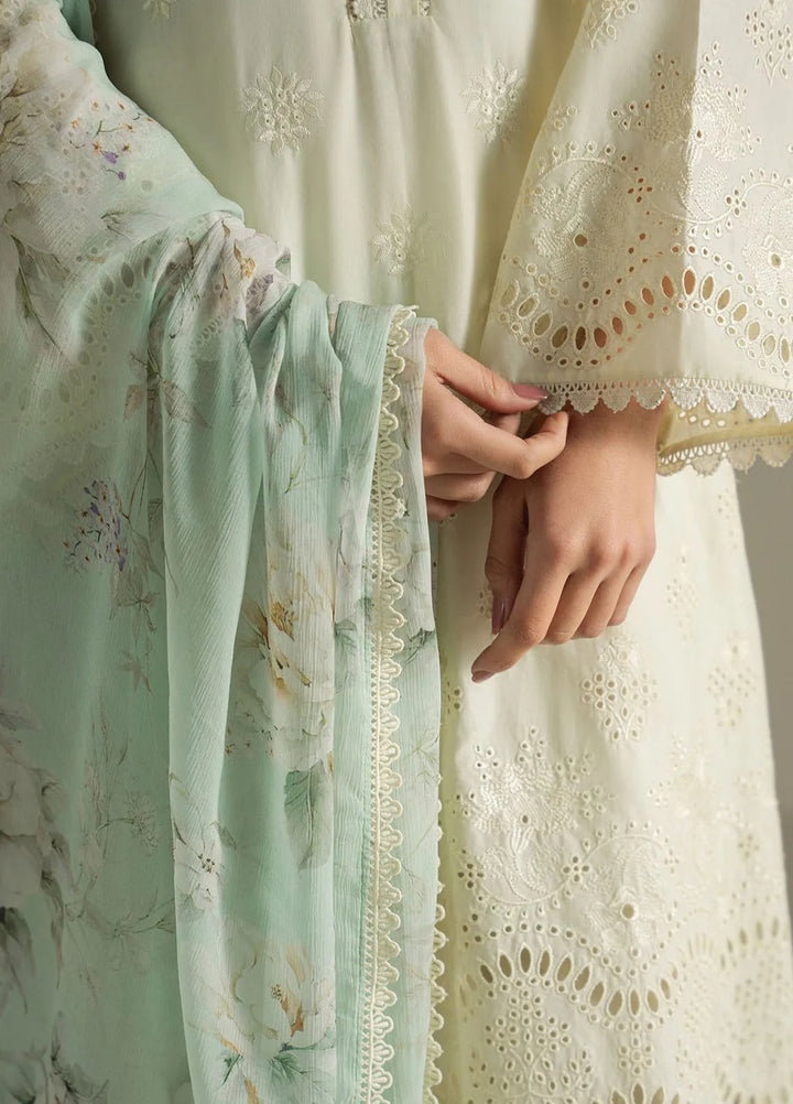 Cross Stitch Embroidered Lawn Suit Unstitched 3 Piece CS25CS Floral Melody - Summer Collection