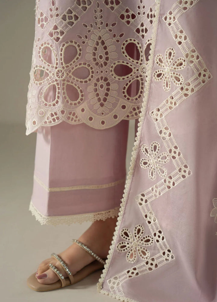 Cross Stitch Embroidered Lawn Suit Unstitched 3 Piece CS25CS Lilac Bloom - Summer Collection