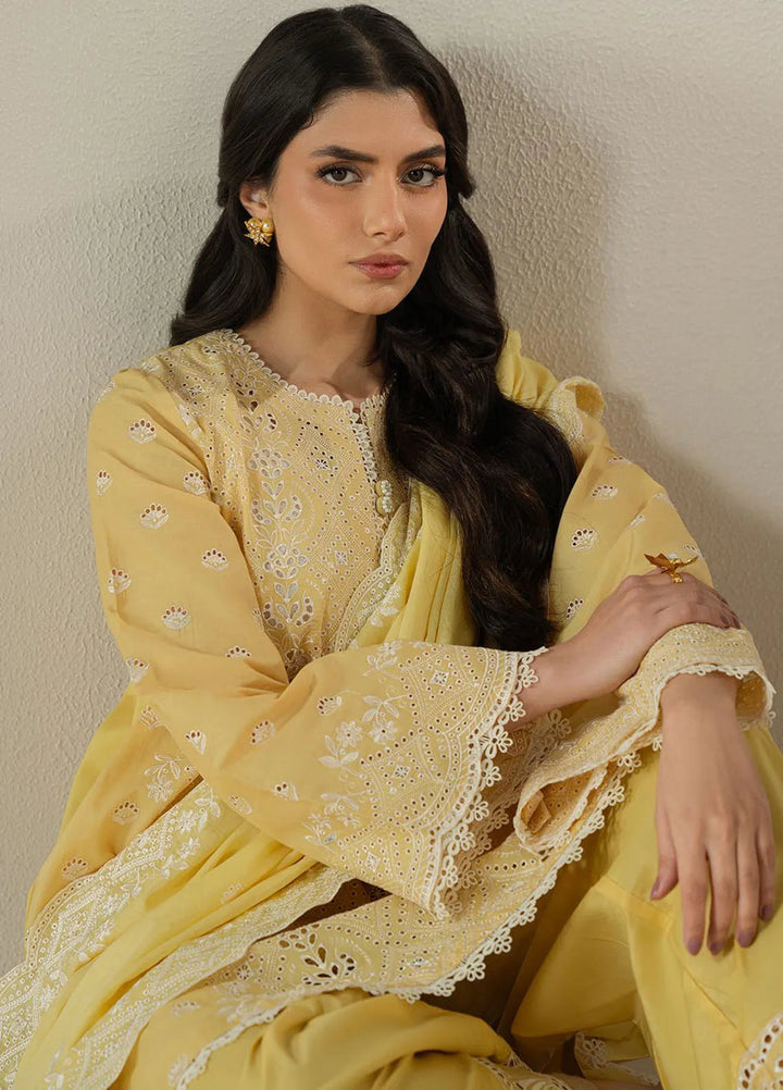 Cross Stitch Embroidered Lawn Suit Unstitched 3 Piece CS25CS Orchid Gem - Summer Collection