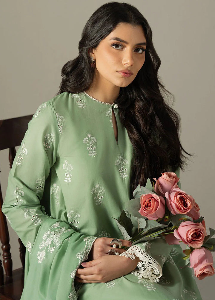 Cross Stitch Embroidered Lawn Suit Unstitched 3 Piece CS25CS Sage Garden - Summer Collection