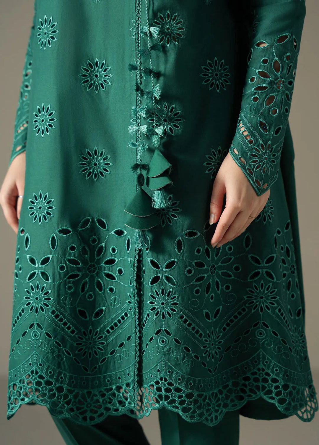 Cross Stitch Embroidered Lawn Suit Unstitched 3 Piece CS25CS Verdant Flora - Summer Collection