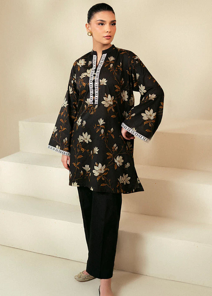 Cross Stitch Embroidered Lawn Suits Unstitched 2 Piece CS24DL D-19 Raven Serenity - Summer Collection