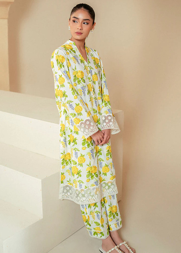 Cross Stitch Embroidered Lawn Suits Unstitched 2 Piece CS24DL D-20 Soft Hydrangea - Summer Collection