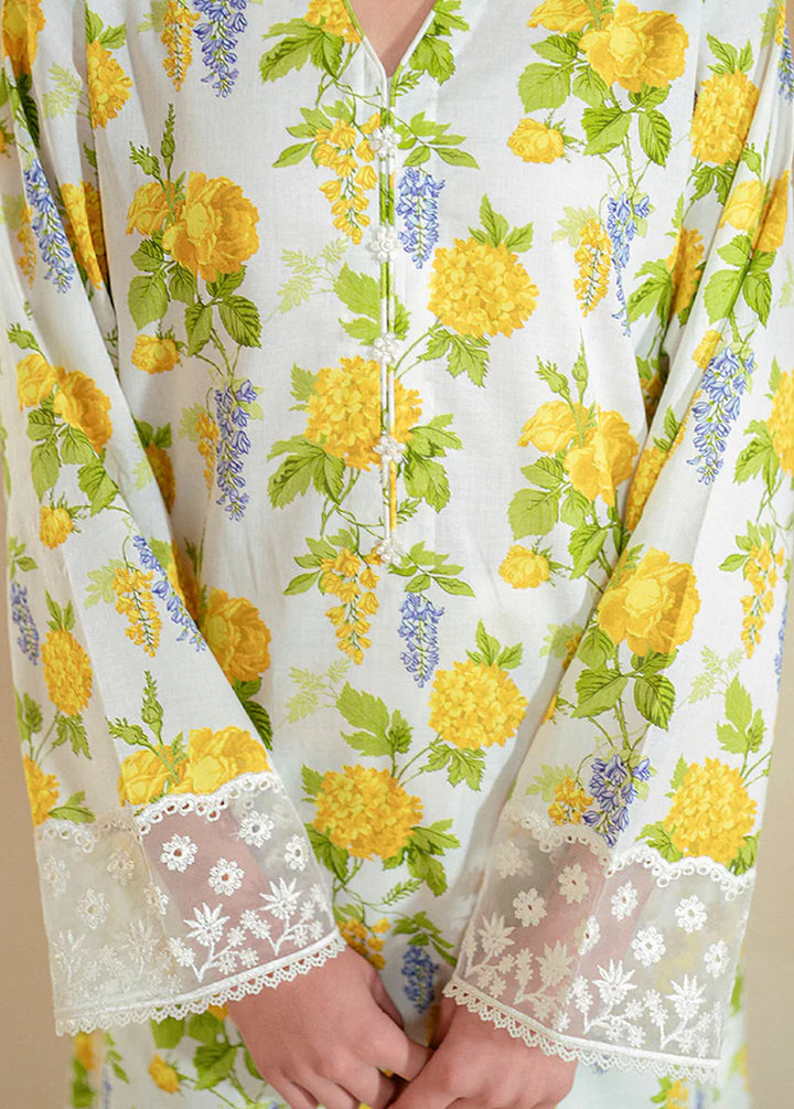 Cross Stitch Embroidered Lawn Suits Unstitched 2 Piece CS24DL D-20 Soft Hydrangea - Summer Collection