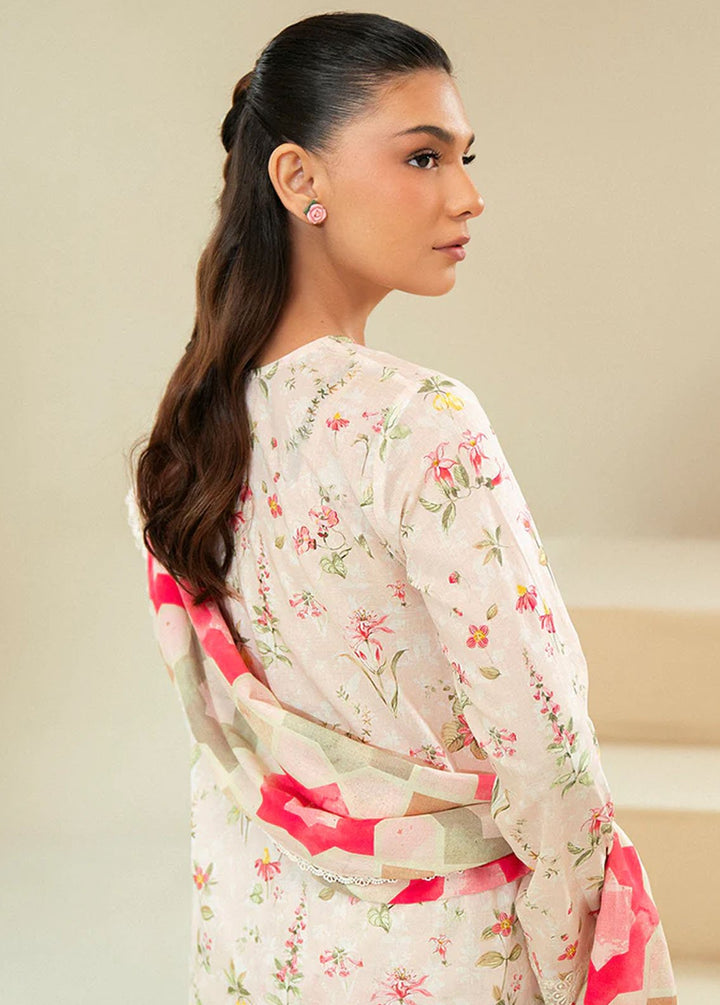 Cross Stitch Embroidered Lawn Suits Unstitched 3 Piece CS24DL D-02 Crystal Aura - Summer Collection