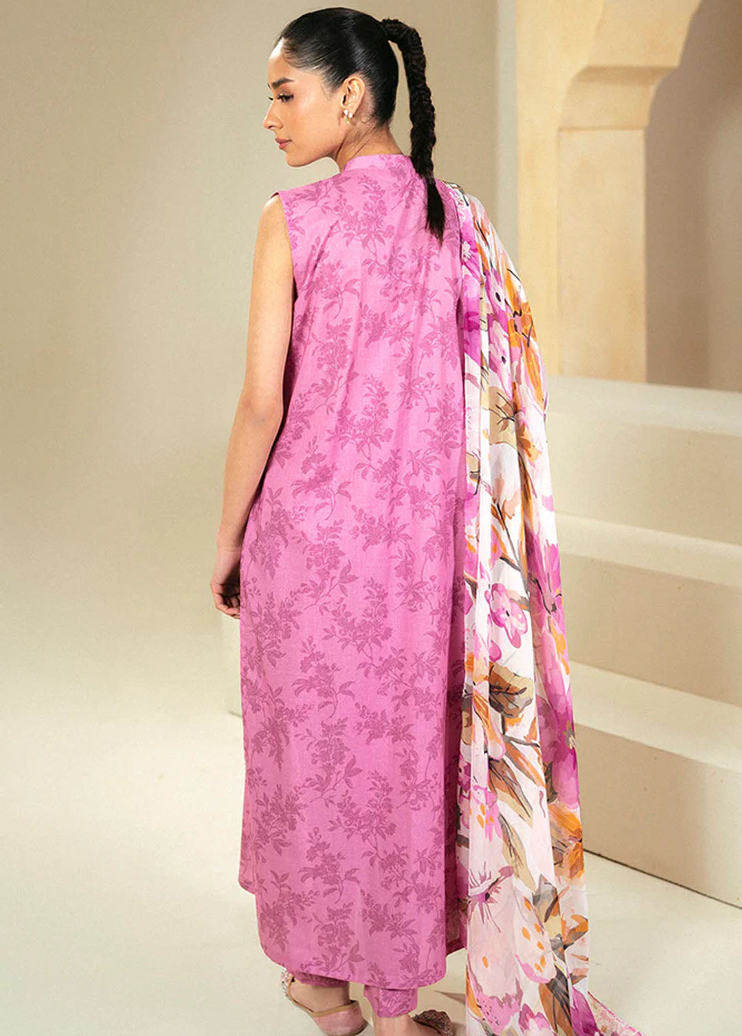 Cross Stitch Embroidered Lawn Suits Unstitched 3 Piece CS24DL D-03 Curio Glow - Summer Collection