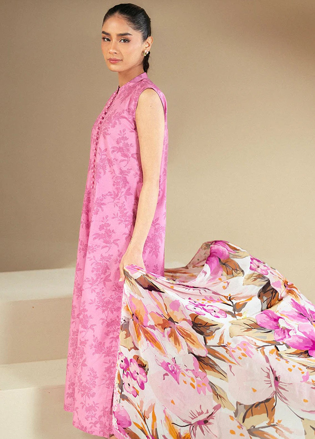 Cross Stitch Embroidered Lawn Suits Unstitched 3 Piece CS24DL D-03 Curio Glow - Summer Collection