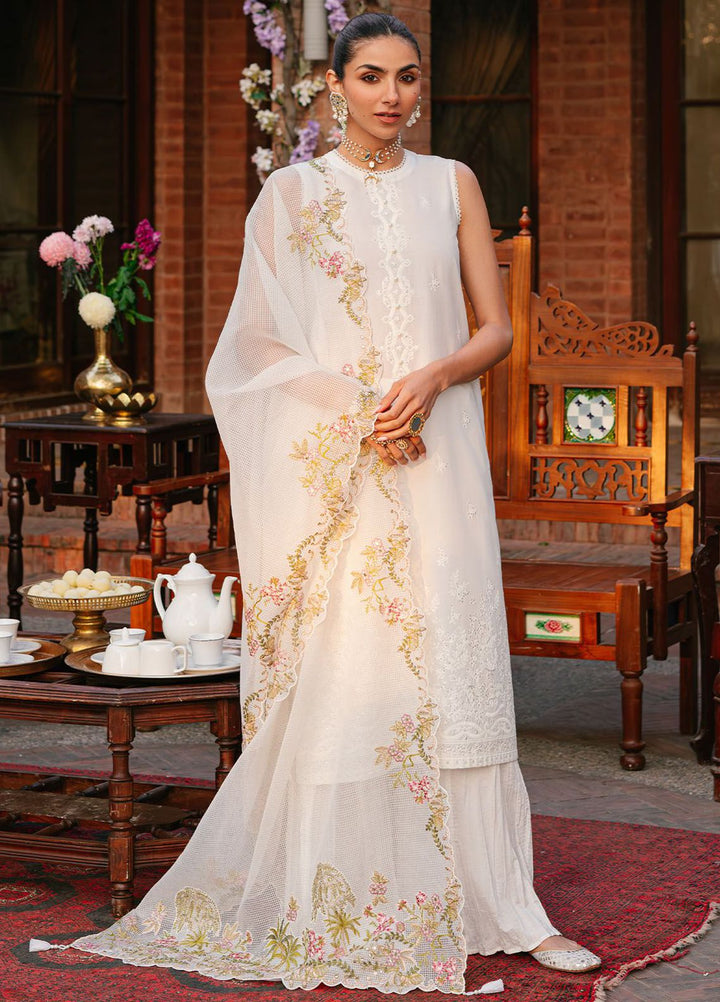 Cross Stitch Embroidered Lawn Suits Unstitched 3 Piece CS24EL D-02 Sylvane Flare - Eid Collection