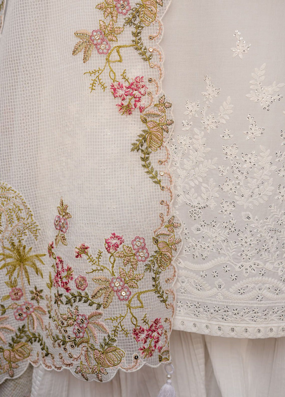 Cross Stitch Embroidered Lawn Suits Unstitched 3 Piece CS24EL D-02 Sylvane Flare - Eid Collection