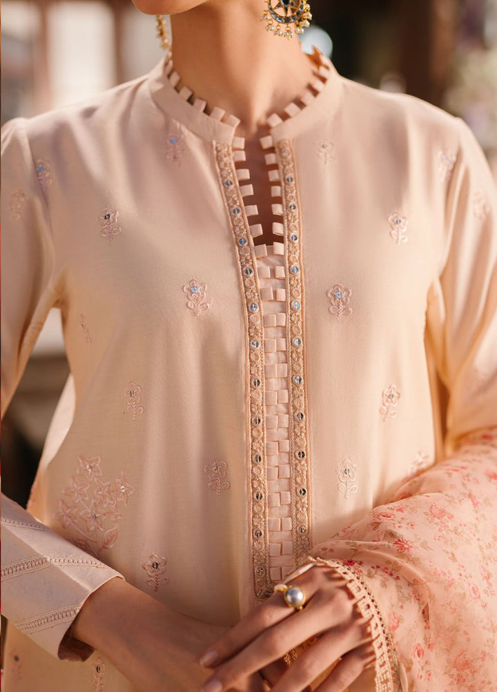 Cross Stitch Embroidered Lawn Suits Unstitched 3 Piece CS24EL D-03 Pastel Fusion - Eid Collection