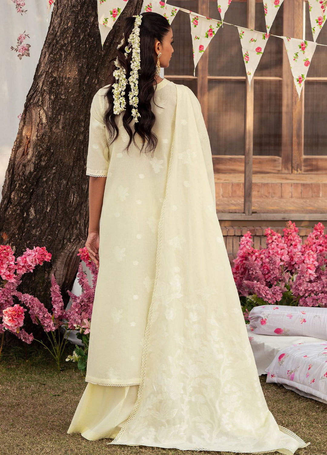 Cross Stitch Embroidered Lawn Suits Unstitched 3 Piece CS24EL D-07 Dairty Dove - Eid Collection