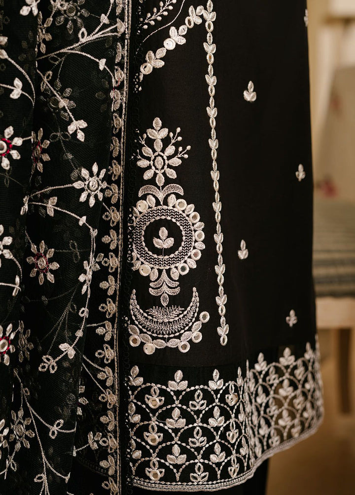 Cross Stitch Embroidered Lawn Suits Unstitched 3 Piece CS24EL D-10 Noir Ornate - Eid Collection