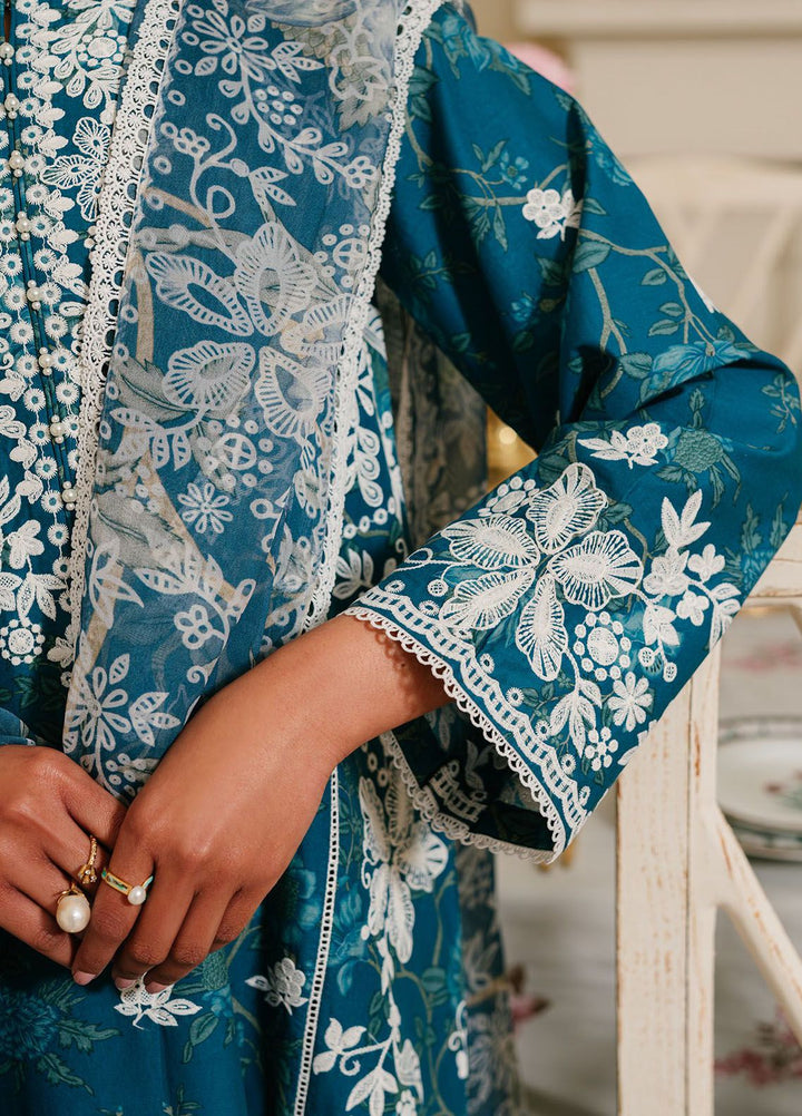 Cross Stitch Embroidered Lawn Suits Unstitched 3 Piece CS24EL D-12 Ice Bloom - Eid Collection