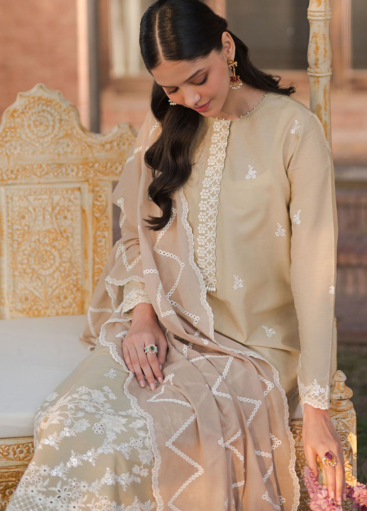 Cross Stitch Embroidered Lawn Suits Unstitched 3 Piece CS24EL D-16 Pale Green - Eid Collection