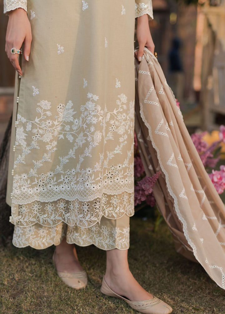 Cross Stitch Embroidered Lawn Suits Unstitched 3 Piece CS24EL D-16 Pale Green - Eid Collection