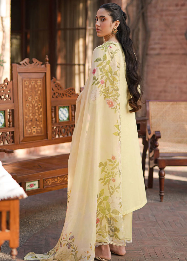 Cross Stitch Embroidered Lawn Suits Unstitched 3 Piece CS24EL D-17 Sapid Foliate - Eid Collection