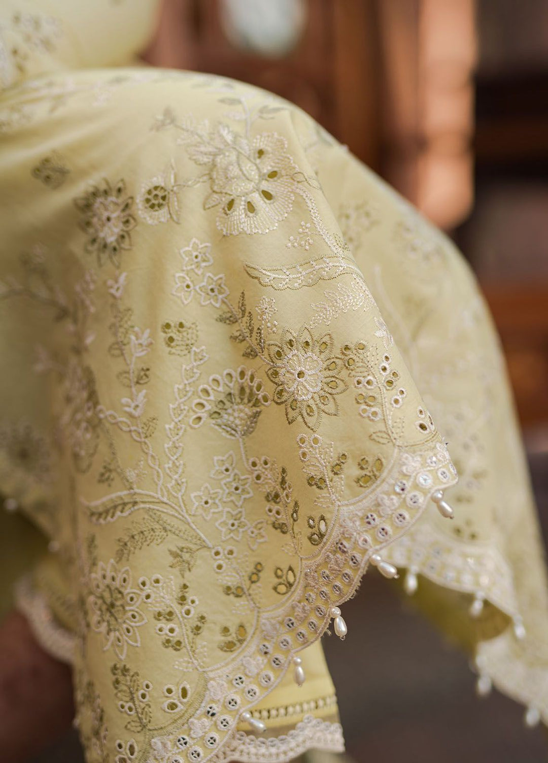 Cross Stitch Embroidered Lawn Suits Unstitched 3 Piece CS24EL D-17 Sapid Foliate - Eid Collection