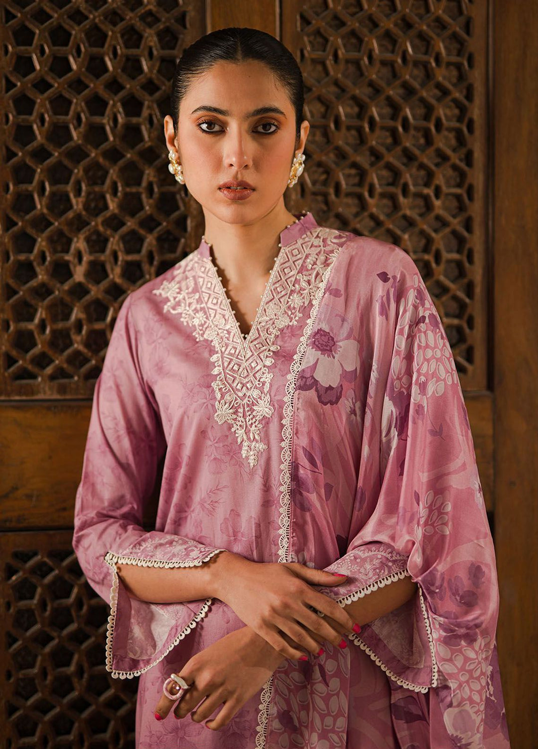 Cross Stitch Embroidered Lawn Suits Unstitched 3 Piece CS24EL D-19 Lily Dream - Eid Collection
