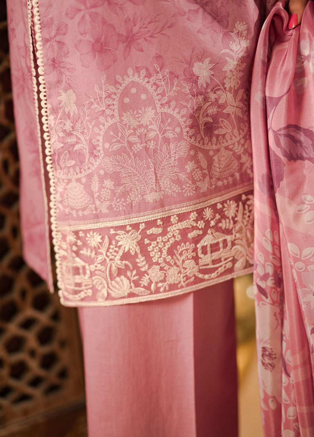 Cross Stitch Embroidered Lawn Suits Unstitched 3 Piece CS24EL D-19 Lily Dream - Eid Collection