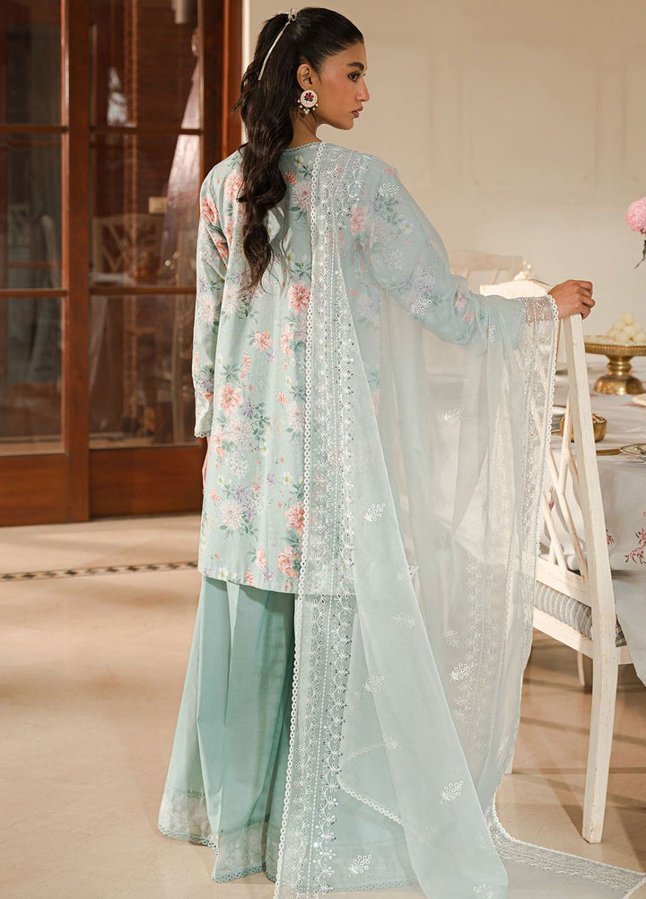 Cross Stitch Embroidered Lawn Suits Unstitched 3 Piece CS24EL D-21 Pearl Floral - Eid Collection