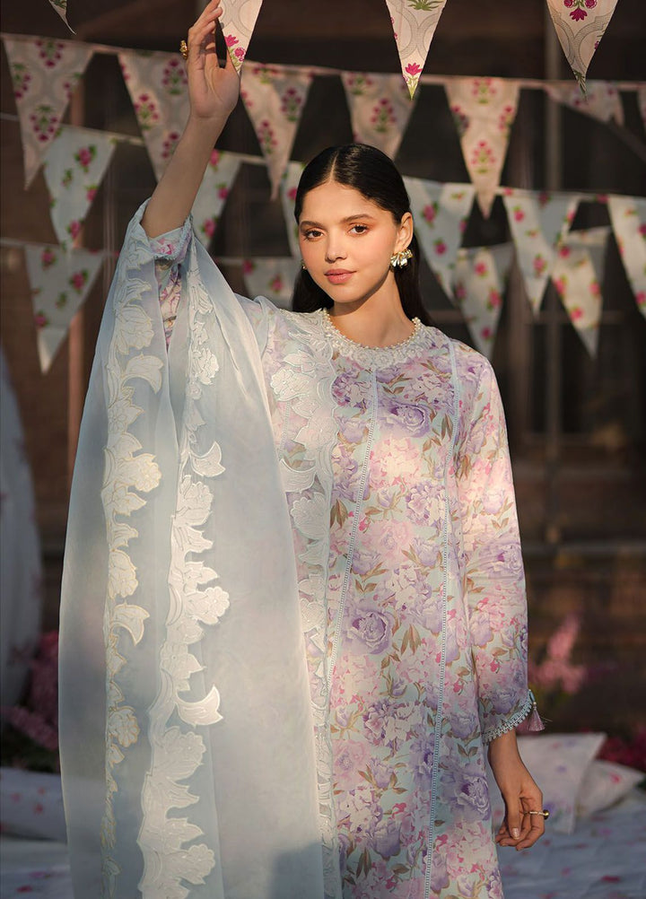 Cross Stitch Embroidered Lawn Suits Unstitched 3 Piece CS24EL D-24 Tender Breeze - Eid Collection