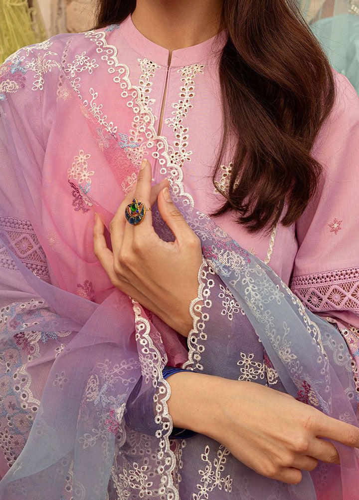 Cross Stitch Embroidered Lawn Suits Unstitched 3 Piece CS24PL D-02 Regal Orchard - Summer Collection