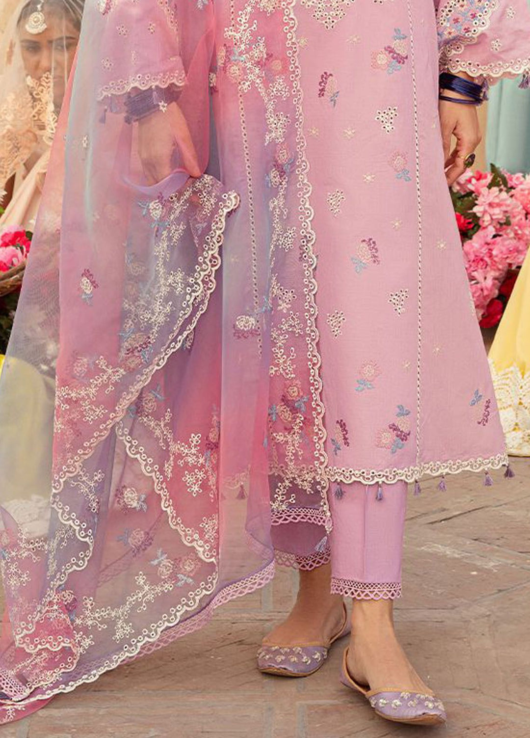 Cross Stitch Embroidered Lawn Suits Unstitched 3 Piece CS24PL D-02 Regal Orchard - Summer Collection