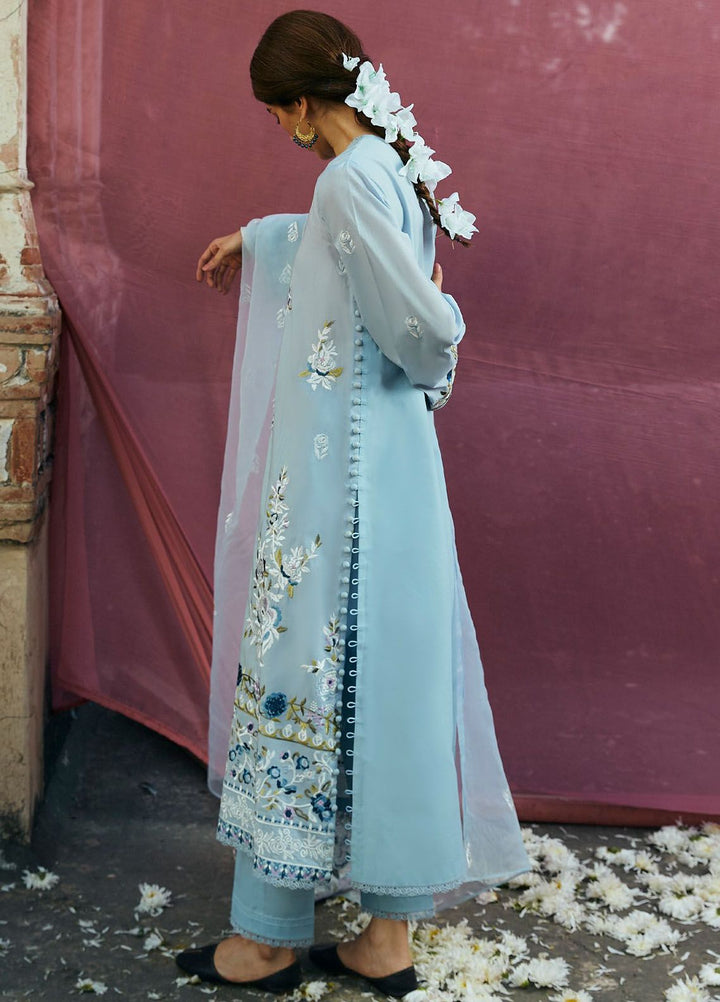 Cross Stitch Embroidered Lawn Suits Unstitched 3 Piece CS24PL D-03 Cerulean Ornate - Summer Collection