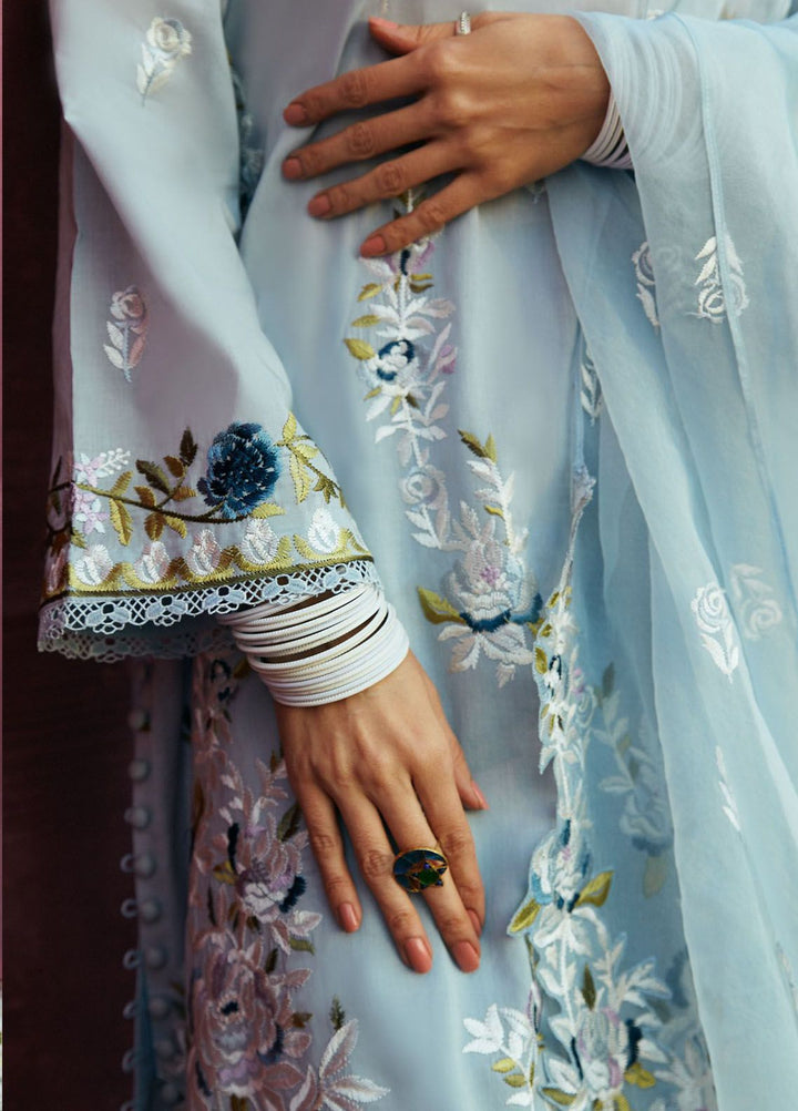 Cross Stitch Embroidered Lawn Suits Unstitched 3 Piece CS24PL D-03 Cerulean Ornate - Summer Collection