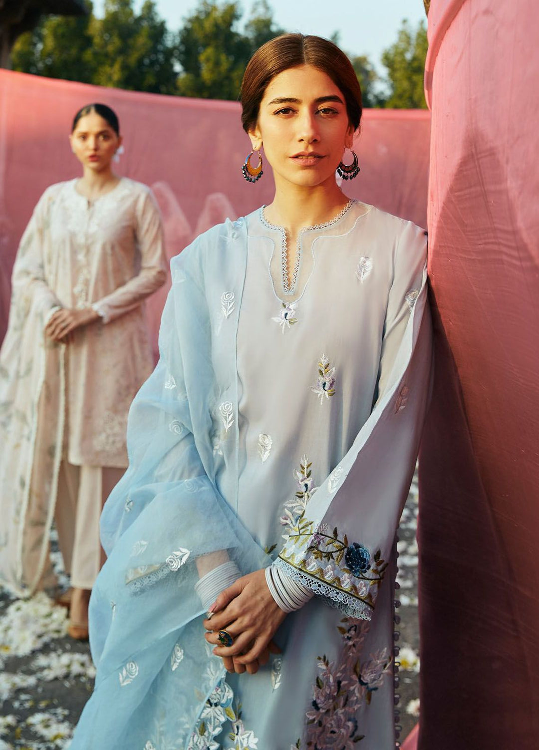 Cross Stitch Embroidered Lawn Suits Unstitched 3 Piece CS24PL D-03 Cerulean Ornate - Summer Collection