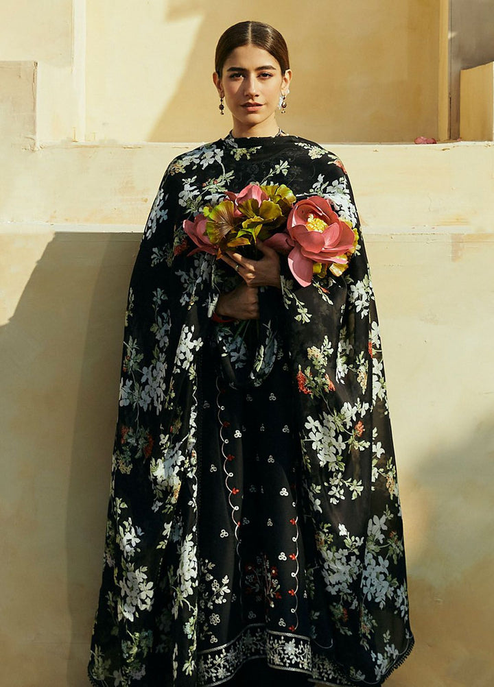 Cross Stitch Embroidered Lawn Suits Unstitched 3 Piece CS24PL D-05 Rustic Aura - Summer Collection