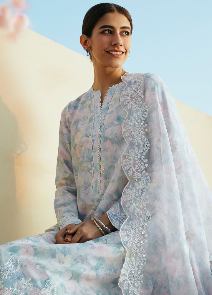Cross Stitch Embroidered Lawn Suits Unstitched 3 Piece CS24PL D-07 Viola Pearl - Summer Collection