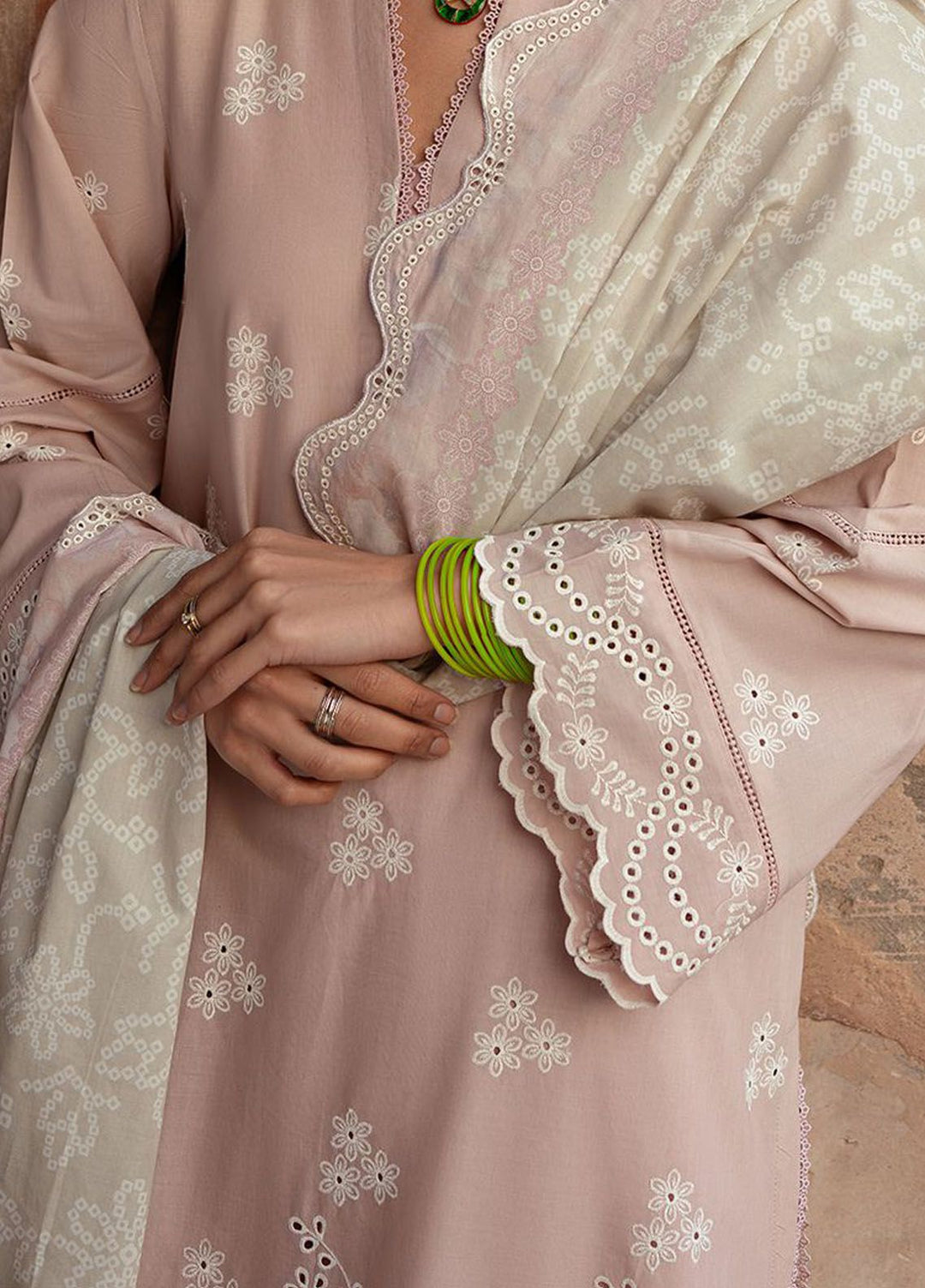 Cross Stitch Embroidered Lawn Suits Unstitched 3 Piece CS24PL D-09 Sage Frost - Summer Collection