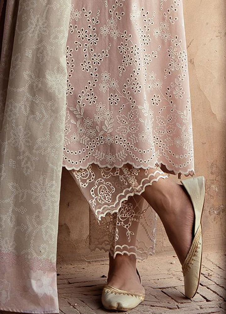 Cross Stitch Embroidered Lawn Suits Unstitched 3 Piece CS24PL D-09 Sage Frost - Summer Collection