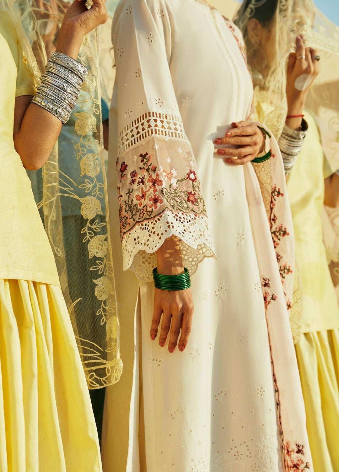 Cross Stitch Embroidered Lawn Suits Unstitched 3 Piece CS24PL D-10 Pastel Pink - Summer Collection