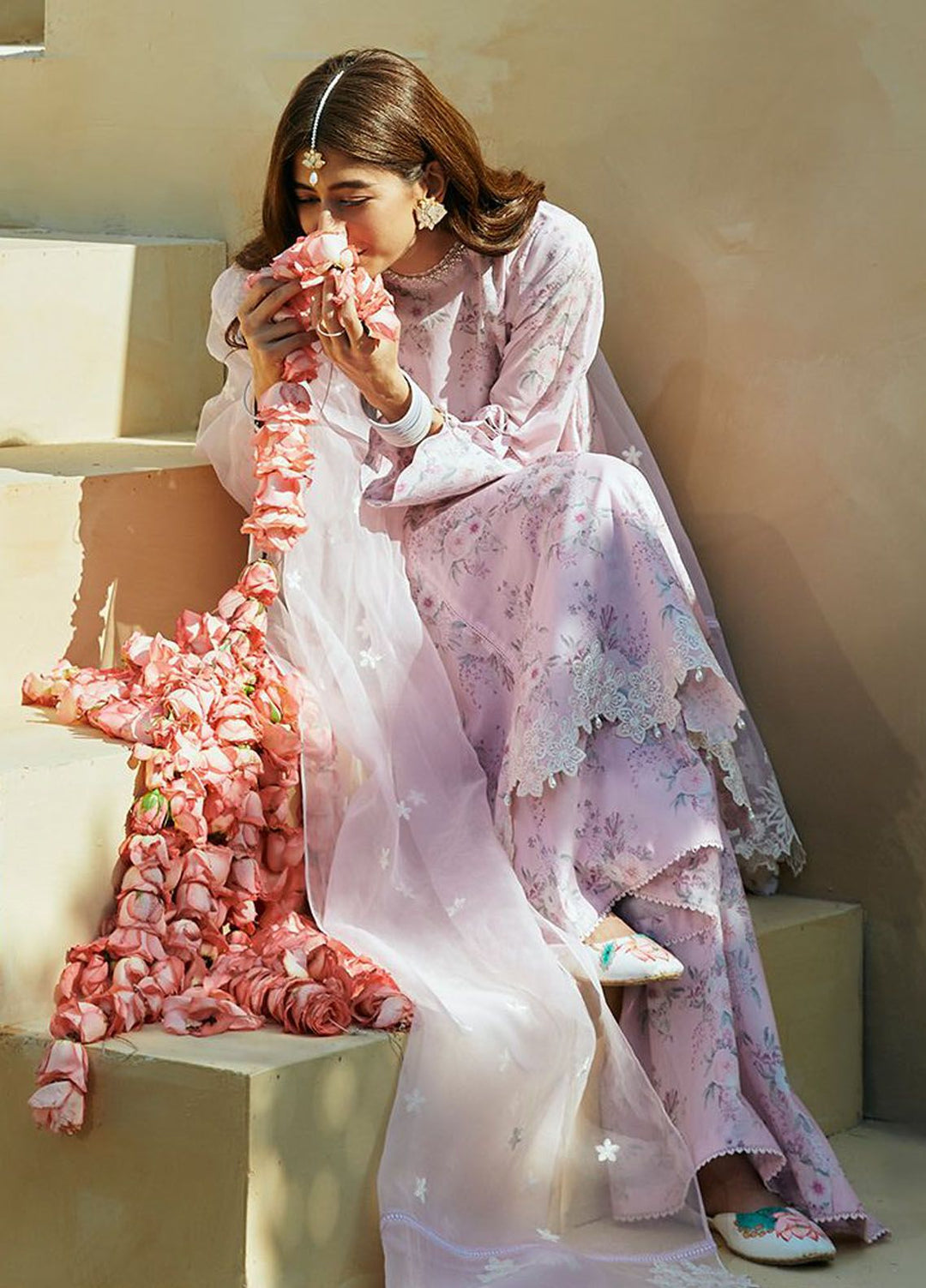 Cross Stitch Embroidered Lawn Suits Unstitched 3 Piece CS24PL D-12 Shadow Berry - Summer Collection