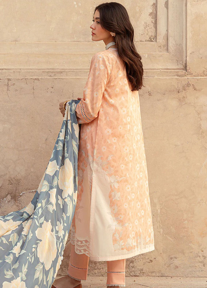 Cross Stitch Embroidered Lawn Suits Unstitched 3 Piece CS24PL D-17 Sunset Flora - Summer Collection
