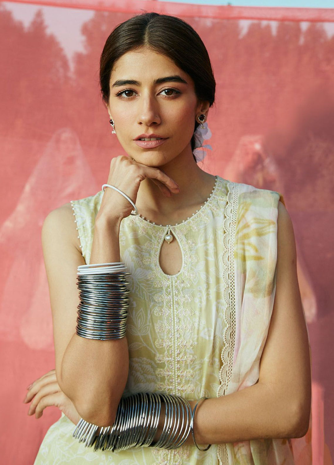 Cross Stitch Embroidered Lawn Suits Unstitched 3 Piece CS24PL D-21 Dusty Bloom - Summer Collection