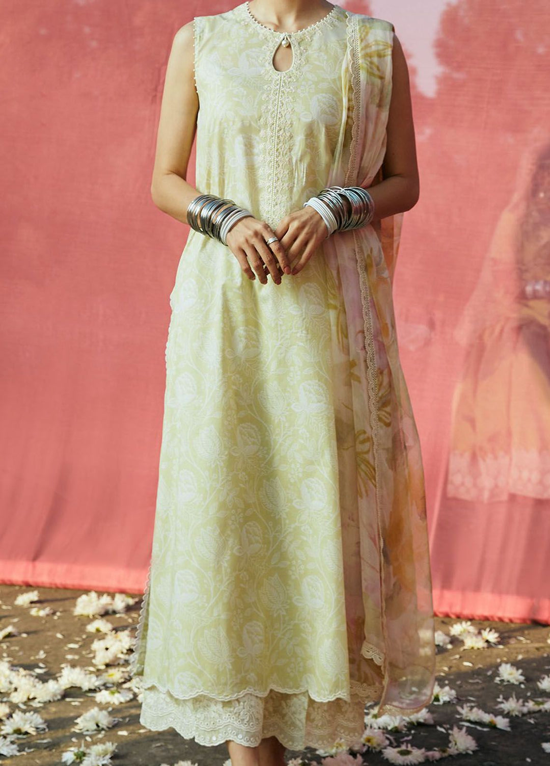 Cross Stitch Embroidered Lawn Suits Unstitched 3 Piece CS24PL D-21 Dusty Bloom - Summer Collection